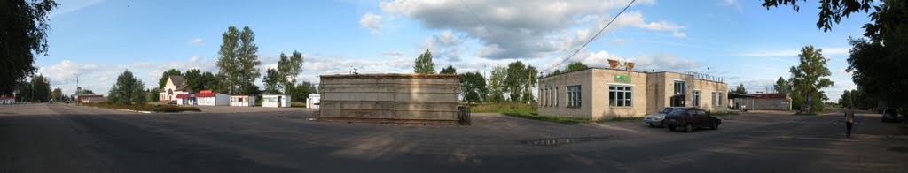 Панорама Локнянской площади. 20 августа 2010 г.
