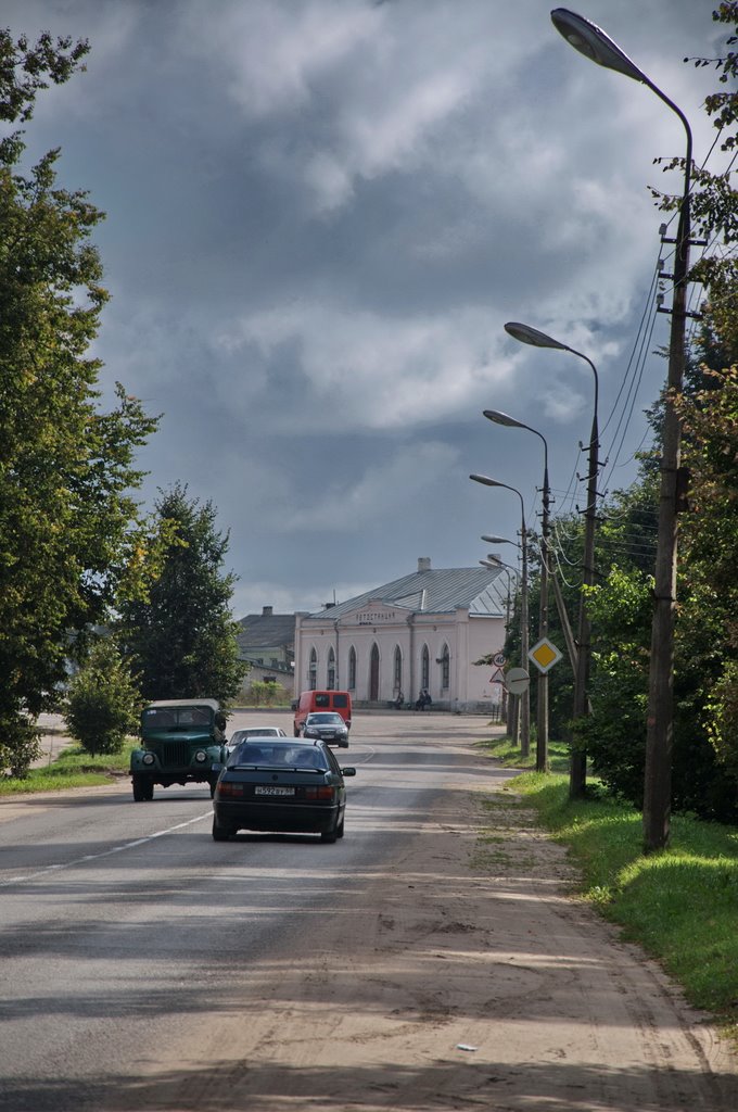 Опочка. Вид на автовокзал.
