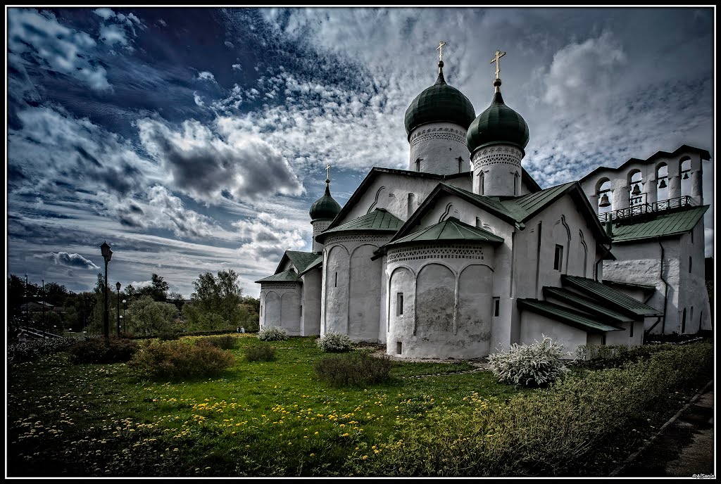 Church of Epiphany s Zapskovya, Pskov. Russia