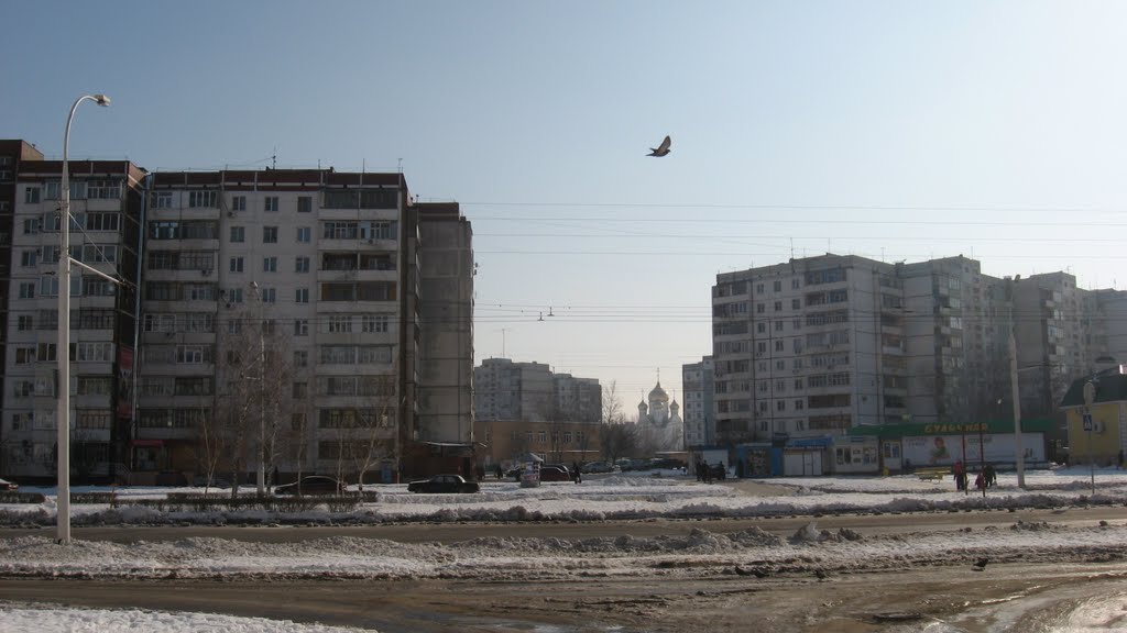 Вид на новый храм с улицы Королёва