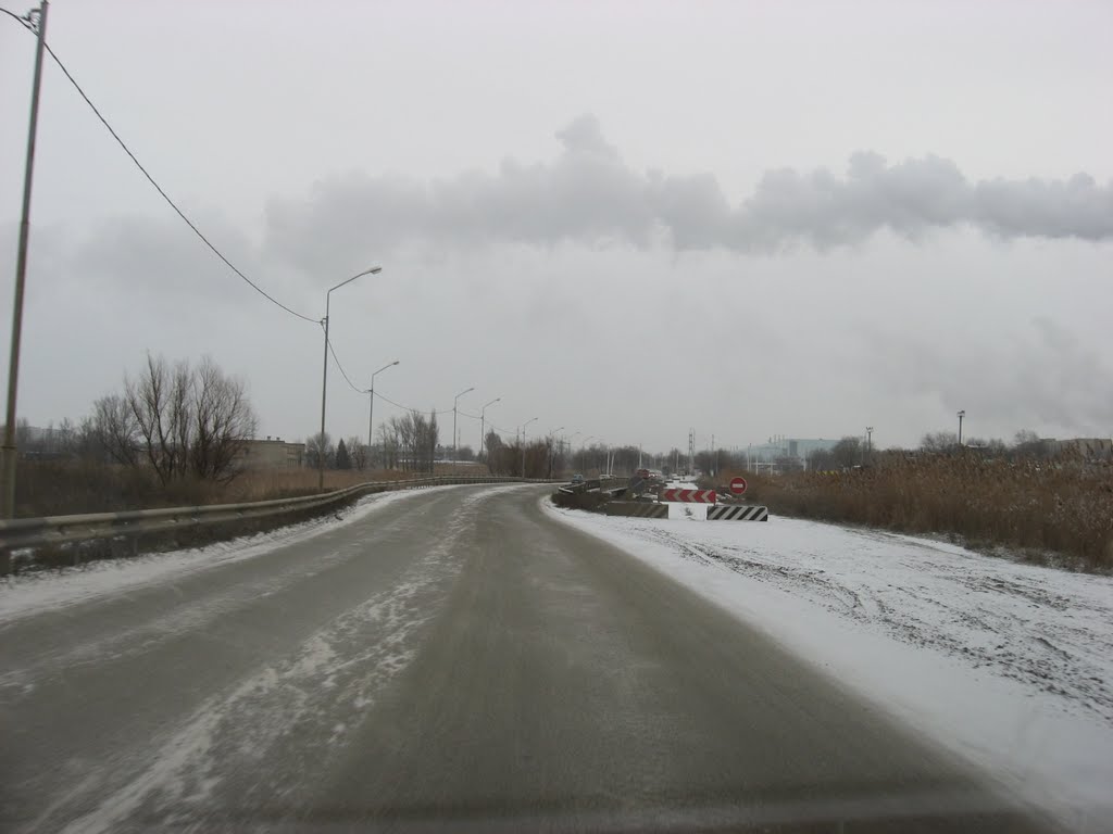 Въезд на мост со стороны Красноярской