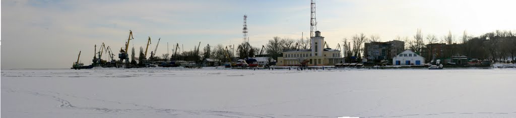 Панорама. Яхтклуба и Морского порта. Зима.