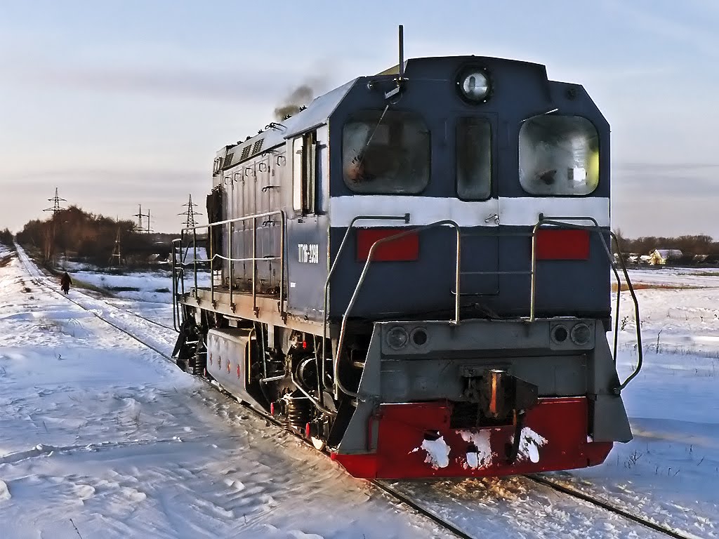 Дизель-локомотив Скопинского ППЖТ на рейде