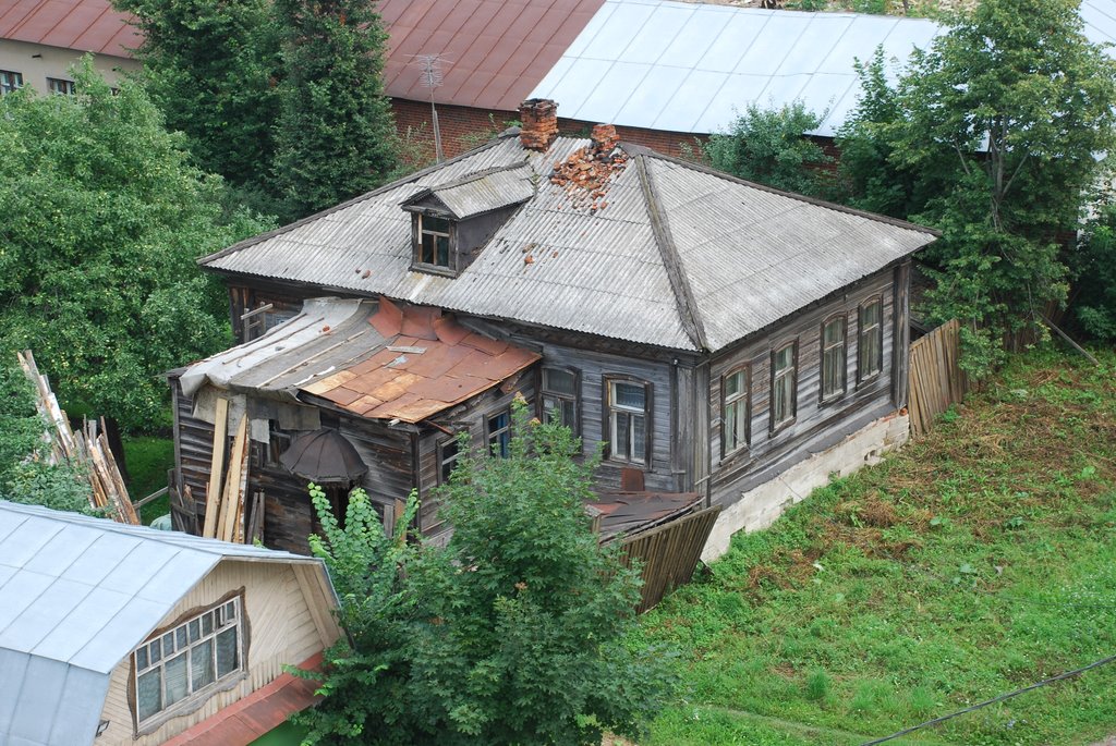 Касимов. Старый деревянный дом, вид с минарета.