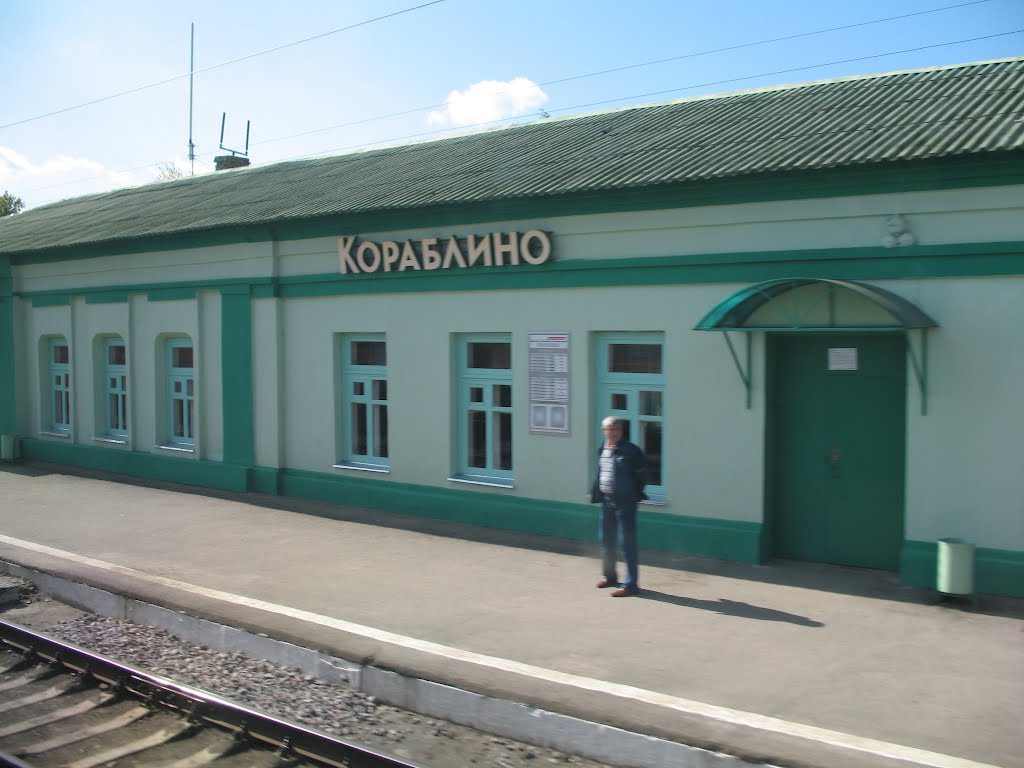 вокзал в Кораблино (вид из поезда)
