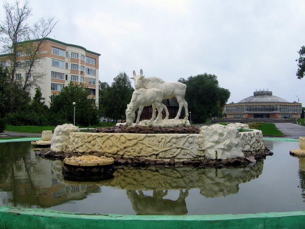 ⛲ Фонтан "Лоси" у Рязанского цирка / Fountain at the Ryazan Сircus ⛲