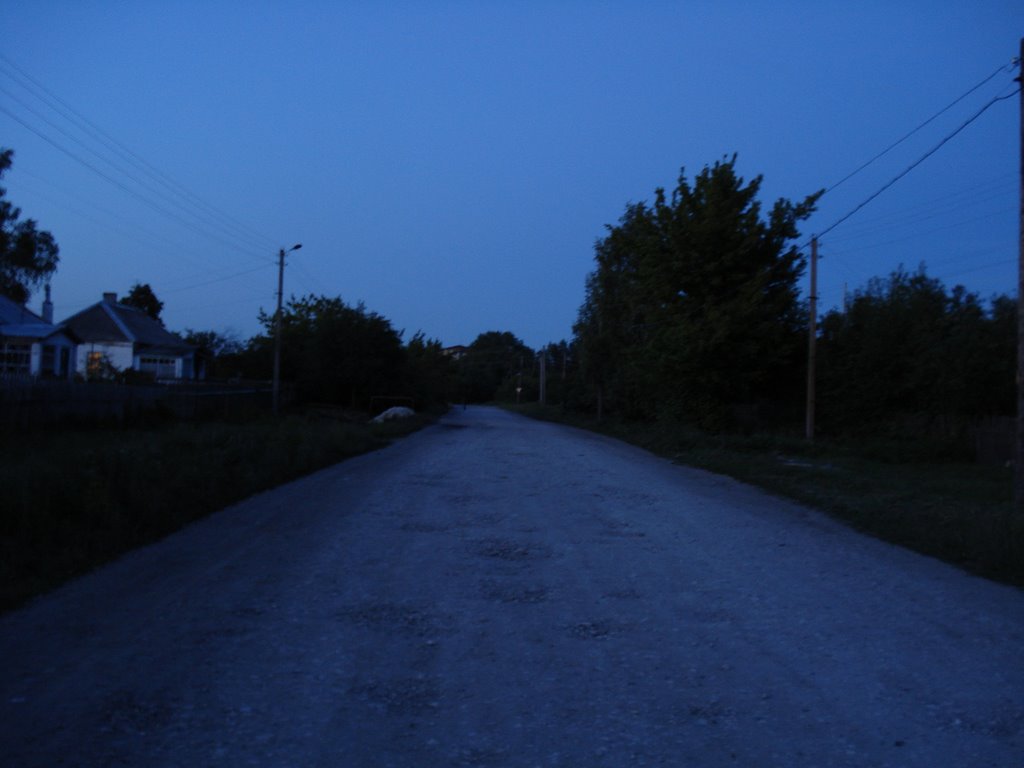 Вечер. Чучково. Ул. Октябрьская.  Июнь 2007.