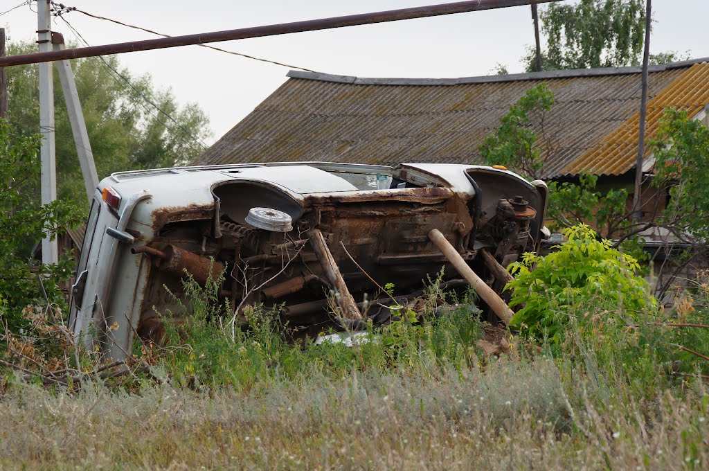 В верх дном.