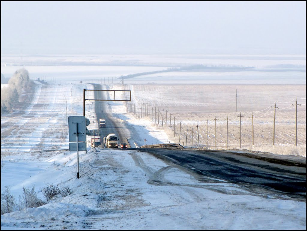 М5 в районе поворота на Камышлу