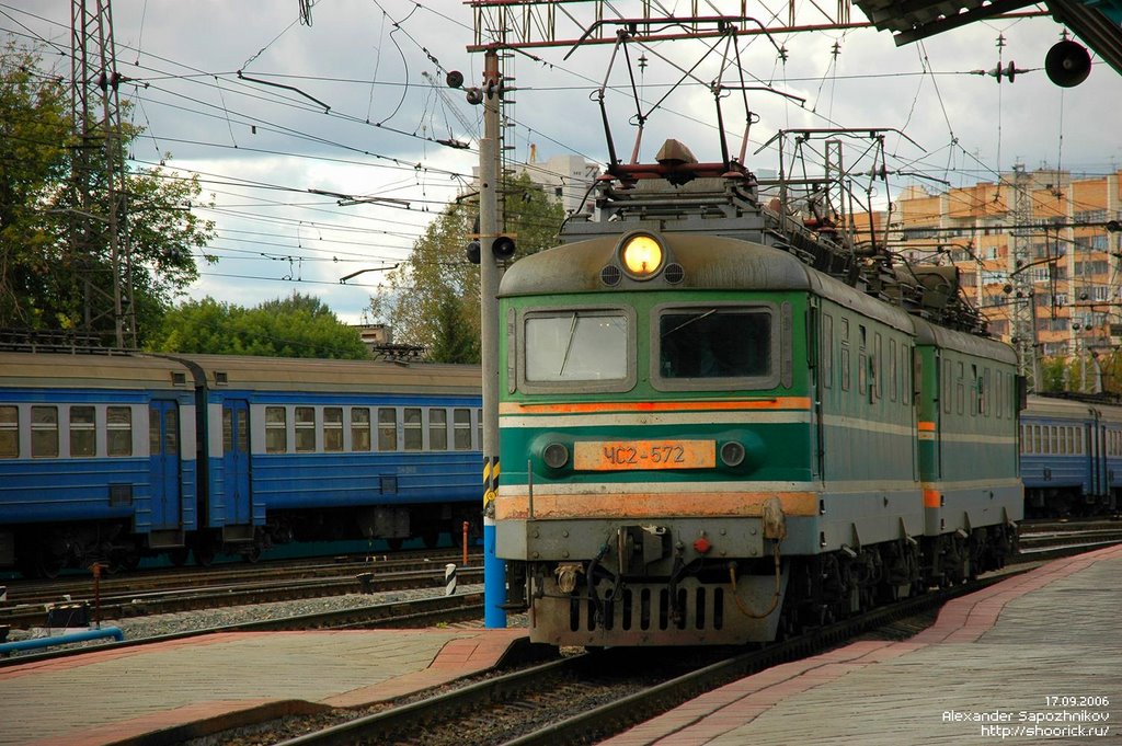 Электровозы ЧС-2 на ст. Самара / Electric Locomotives ChS-2. Railway station Samara
