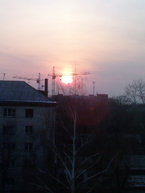 городской закат