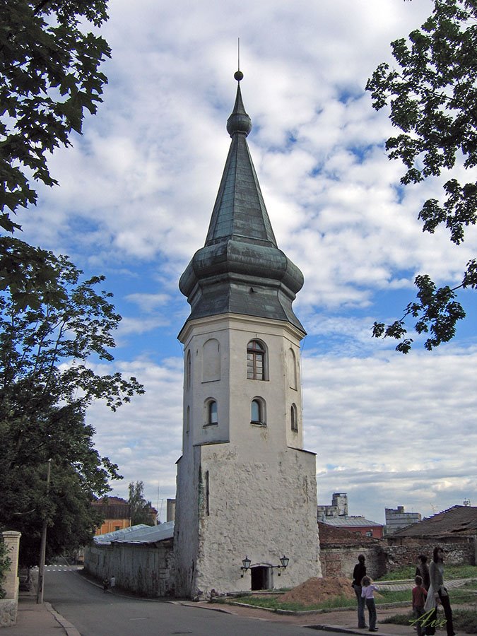 Vyborg. Tower of the town hall.