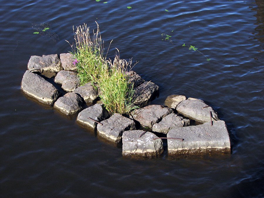 Vyborg. A pile of the old bridge.