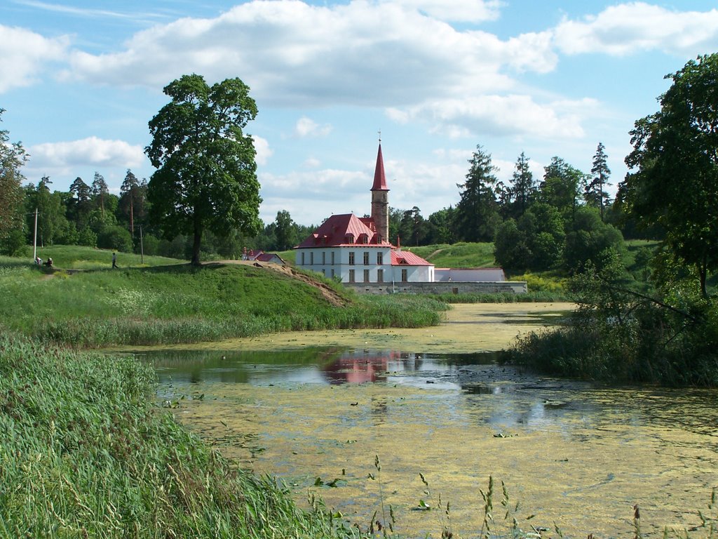 Gatchina - Prioratsky Palace, view from the other shore