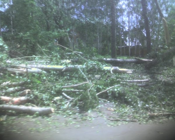 Посёлок Нагорный после урагана 08.07.2007.