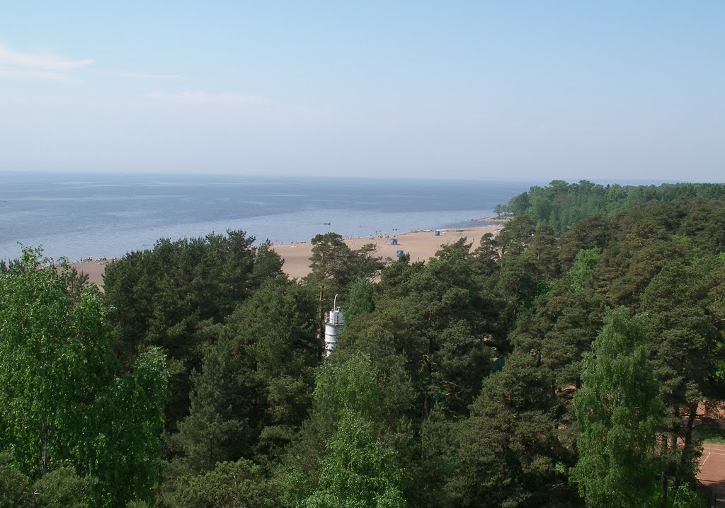 ЗЕЛЕНОГОРСК. Вид на пляж. / Zelenogorsk. View of the beach.