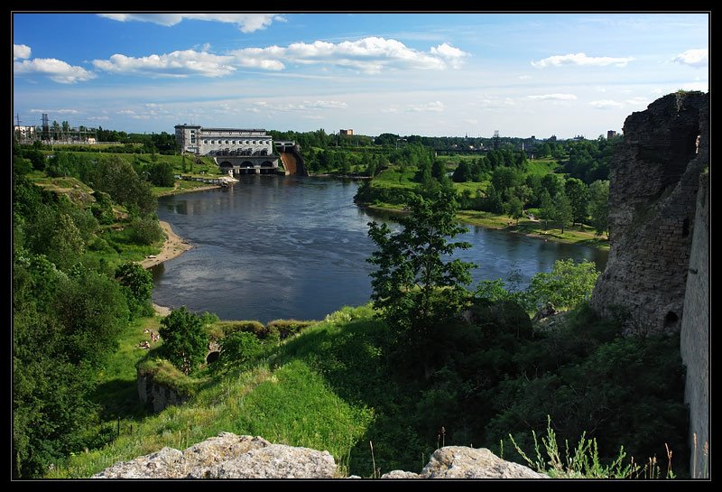 река Нарова. Вид сверху