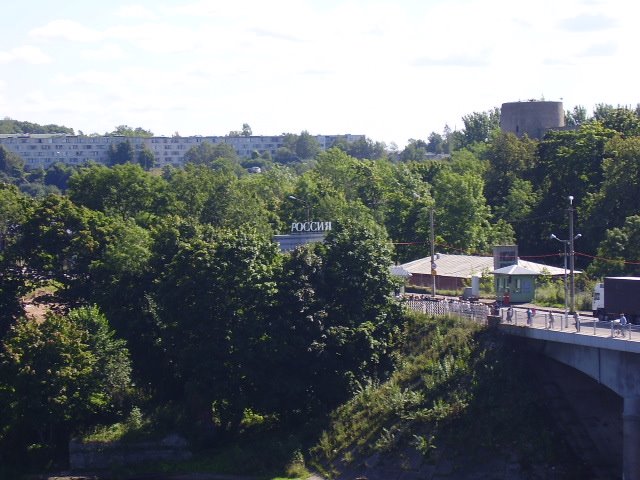 Estonian-Russian border in Narva