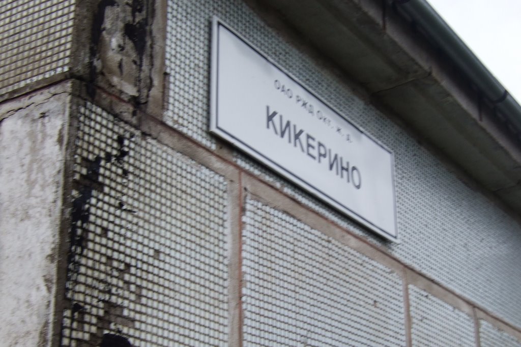 Кикерино, железнодорожная станция. Kikerino railroad station.