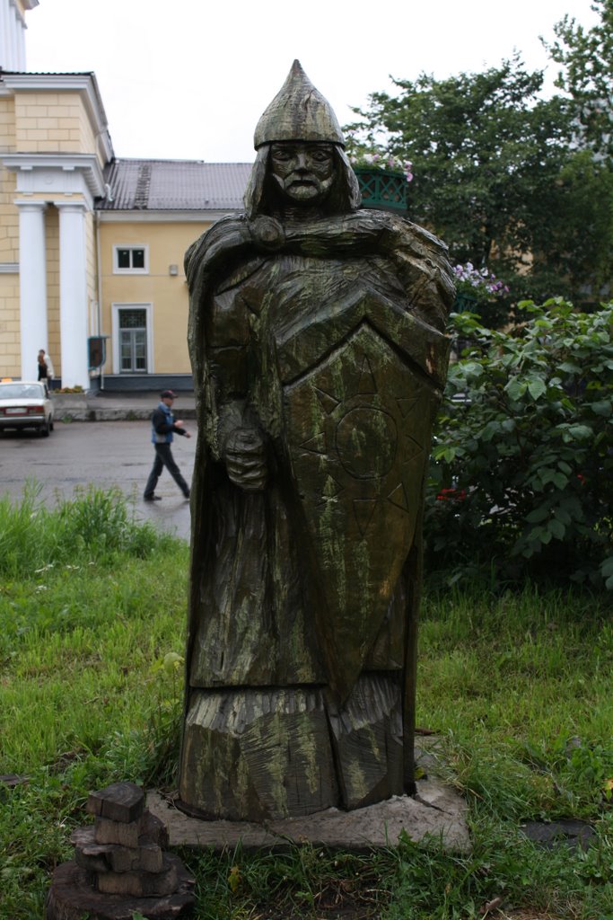 Wooden sculpture.