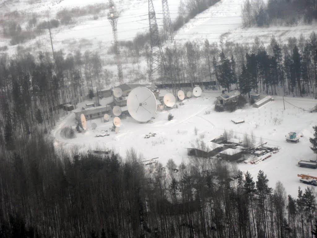 Санкт-Петербург, дорога на Каменку, антенны дальней связи, 2012