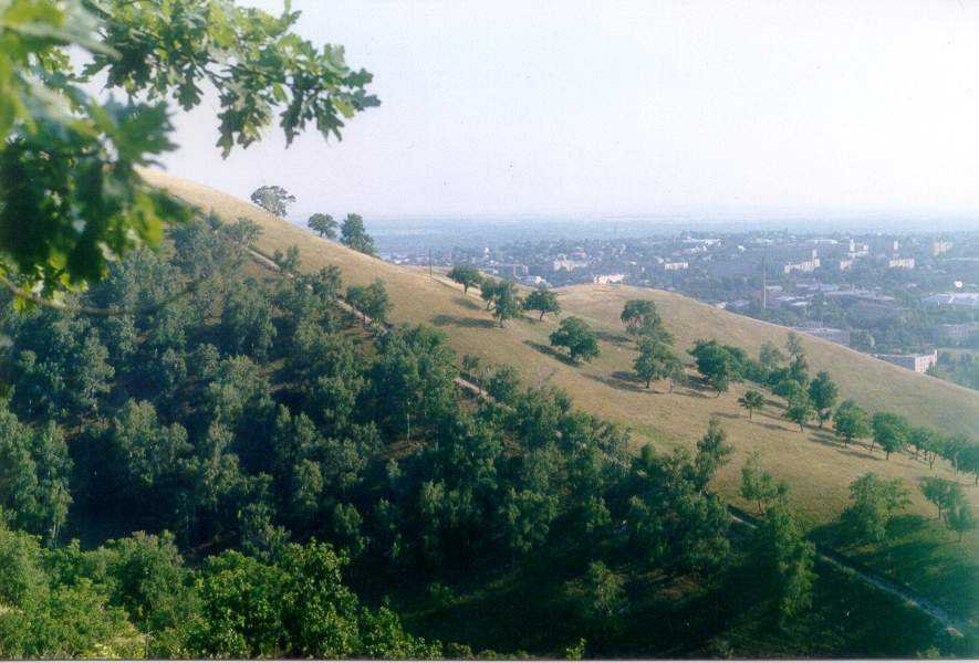 Town on beautiful hills