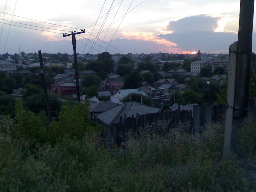 Вольск.Россия.Вид на город с верхней дороги.(Август 2007).Volsk.Russia.(August 2007).