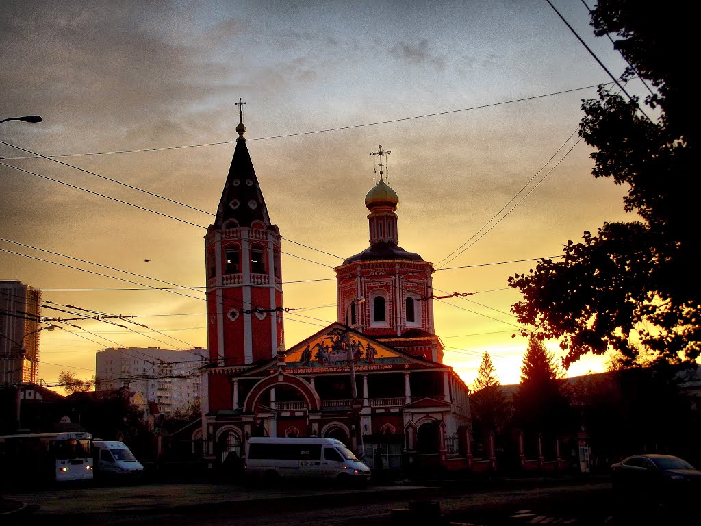 Memories: Troitskiy cathedral in golden sunrise, 29 october 2012