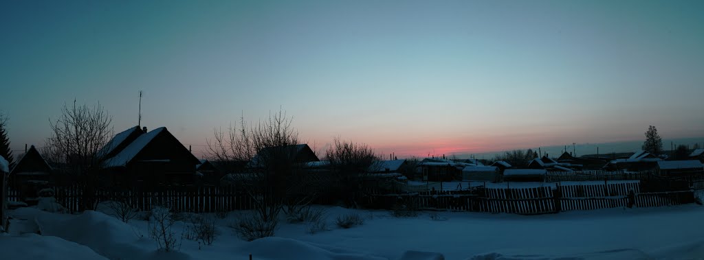 поселок Буланаш, закат