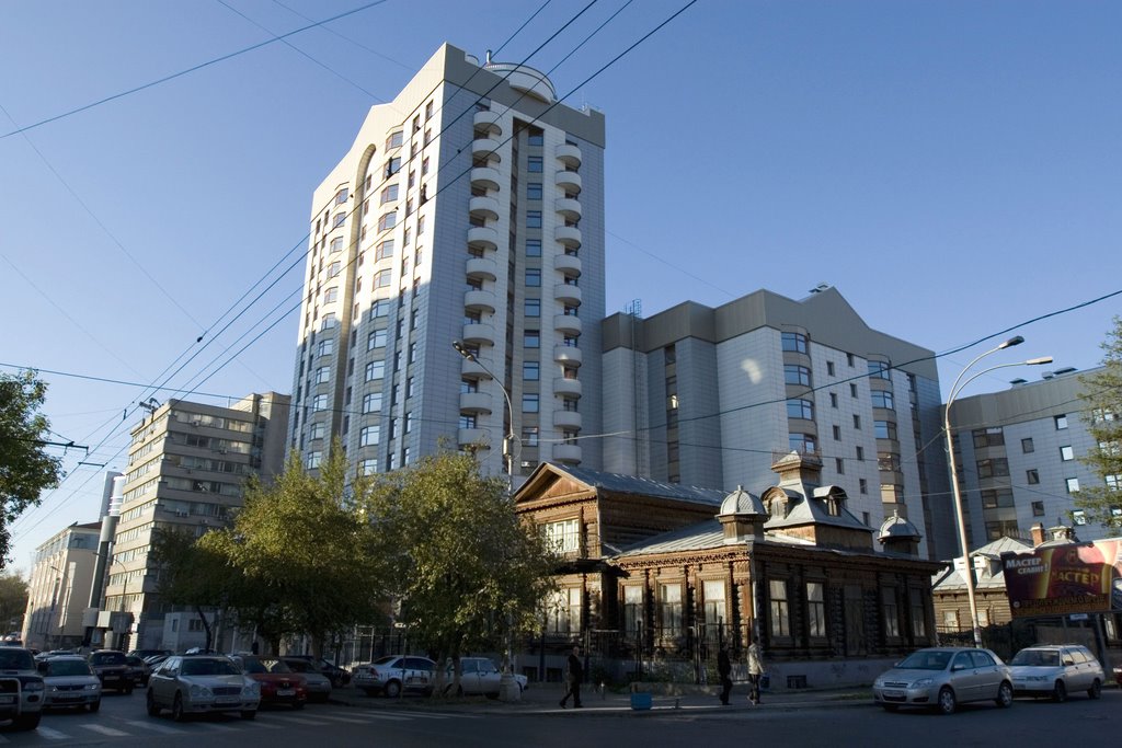 Wooden manor-house a part of XIX century  urban architecture history