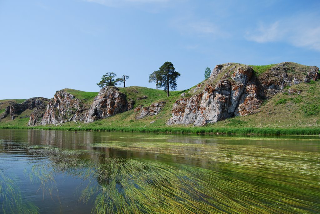 река Нейва, безымянные скалы