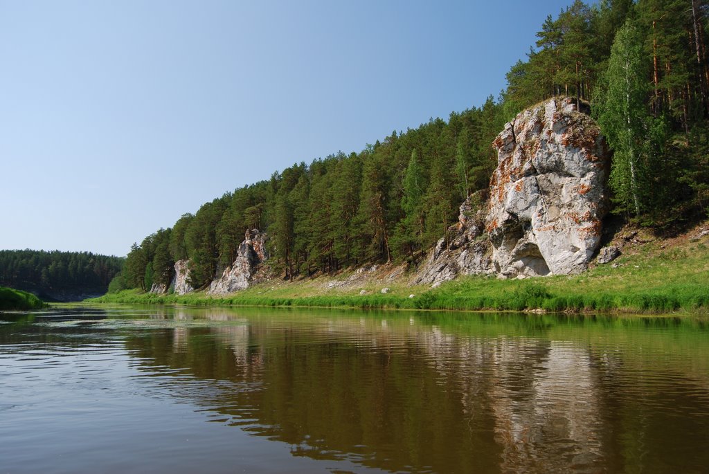 река Нейва, скалы Коптелый камень