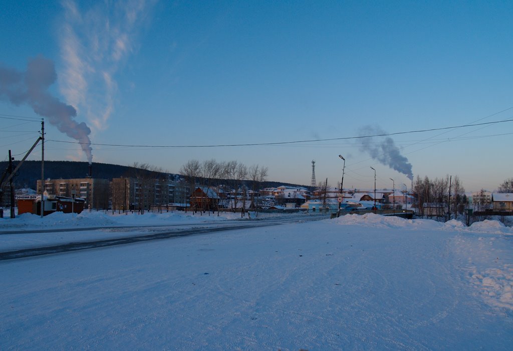 вид на мост через Реку Ивдель