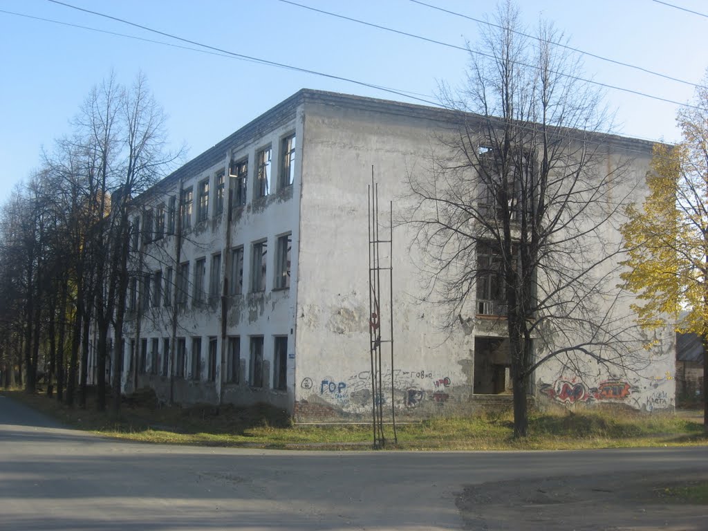 згоревшее здание техникума