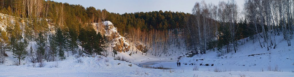 Закат на реке Каменке