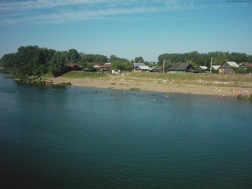 Пляж на реке Уфе