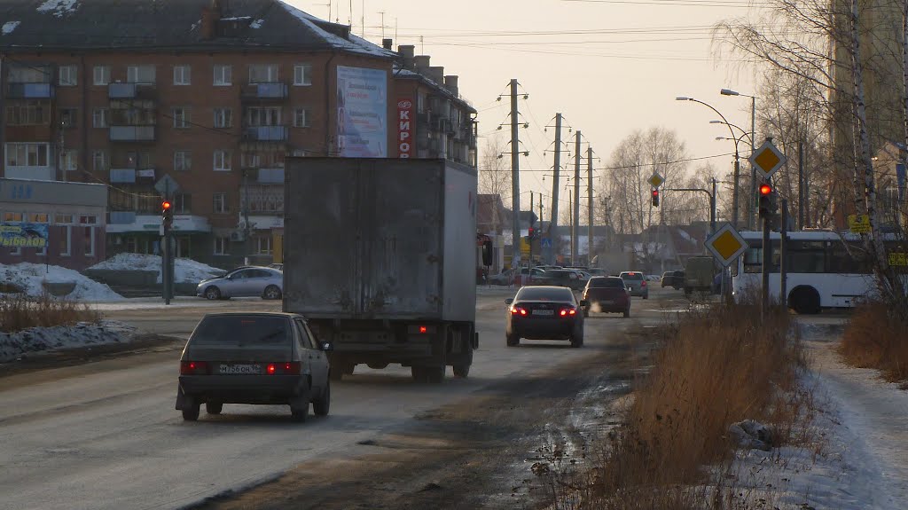 Перекресток ул.Строителей и ул.Советской (13.03.2012)