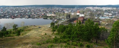 Вид на Сысерть с горы Бессоновой
