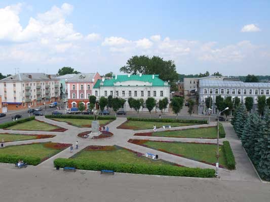 Центральная площадь с высоты Дворца Культуры