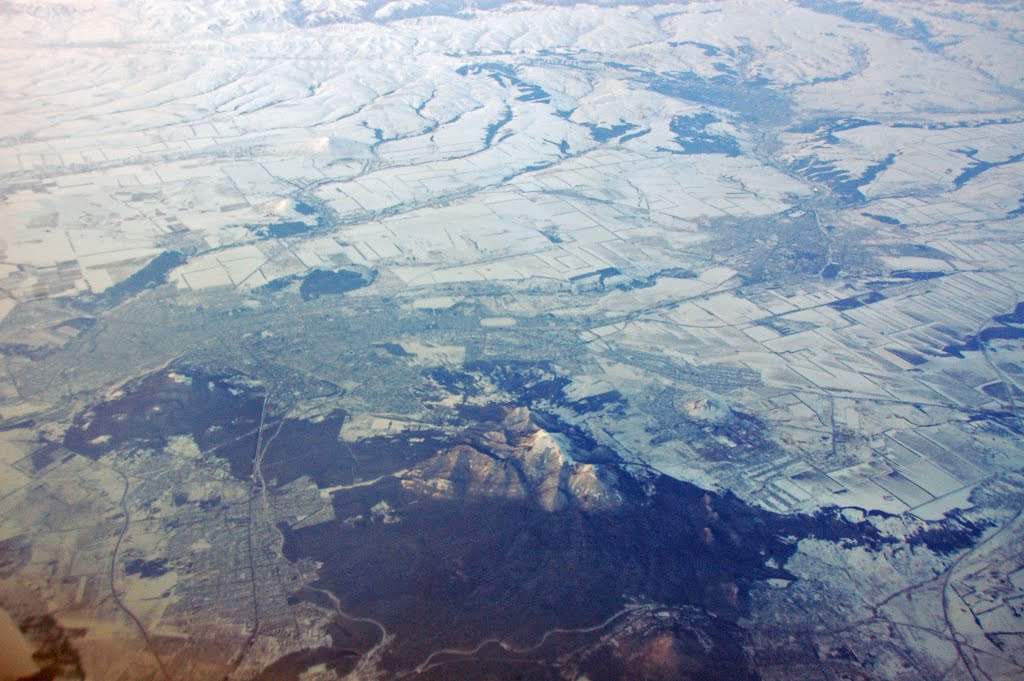 Pyatigorsk, Yessentuki, Mt. Beshtau. View from the plane, 2012