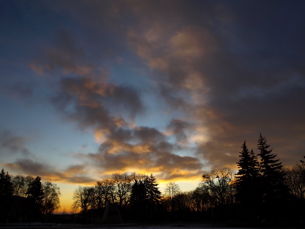 Center of the city in the morning. January 2012