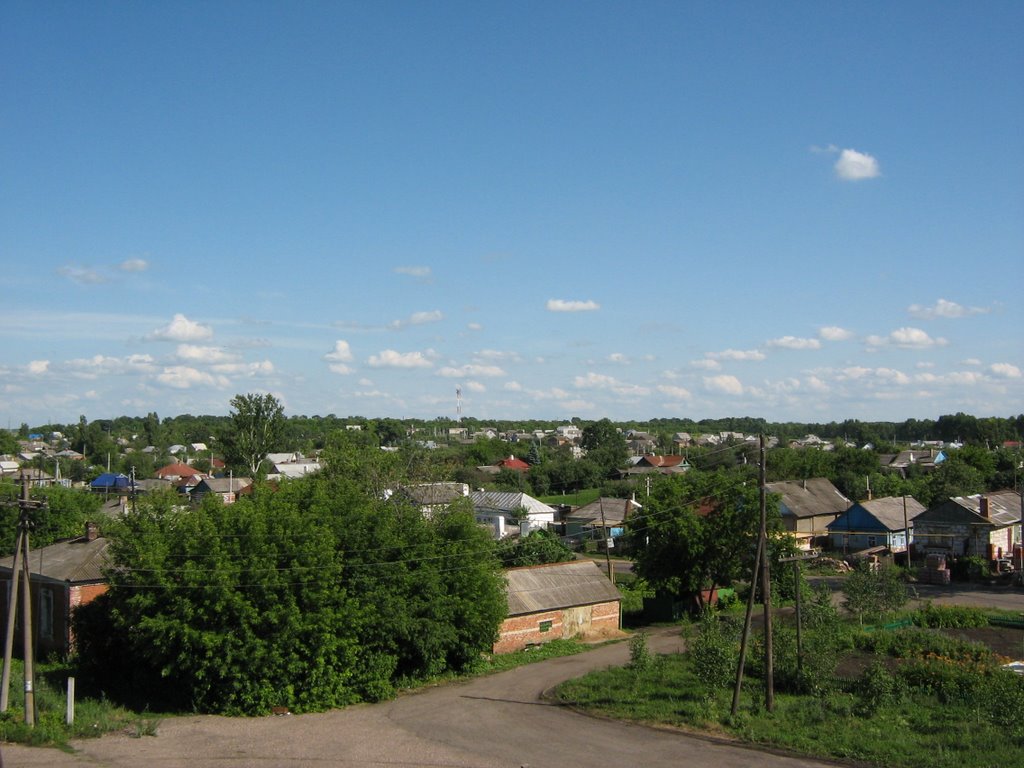 Мордово - Вид с моста через железную дорогу