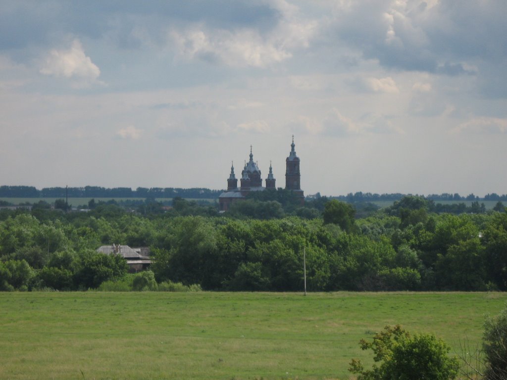 Мордово - Грачев луг, вид на церковь