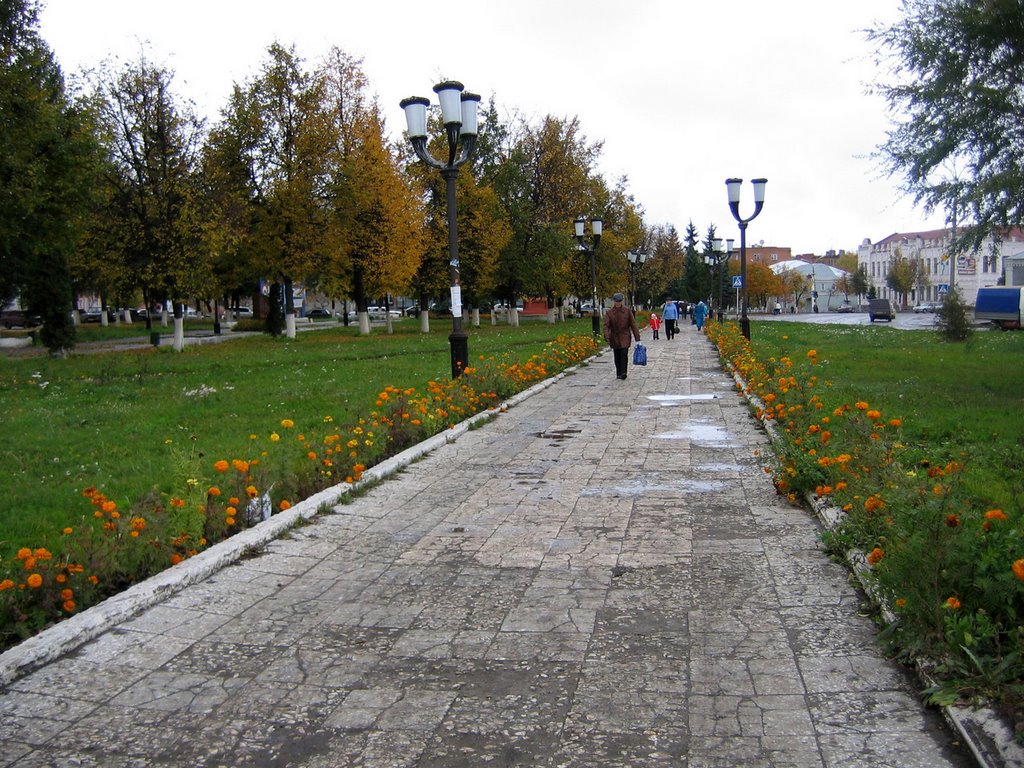 Сквер на пл.Ленина осенью