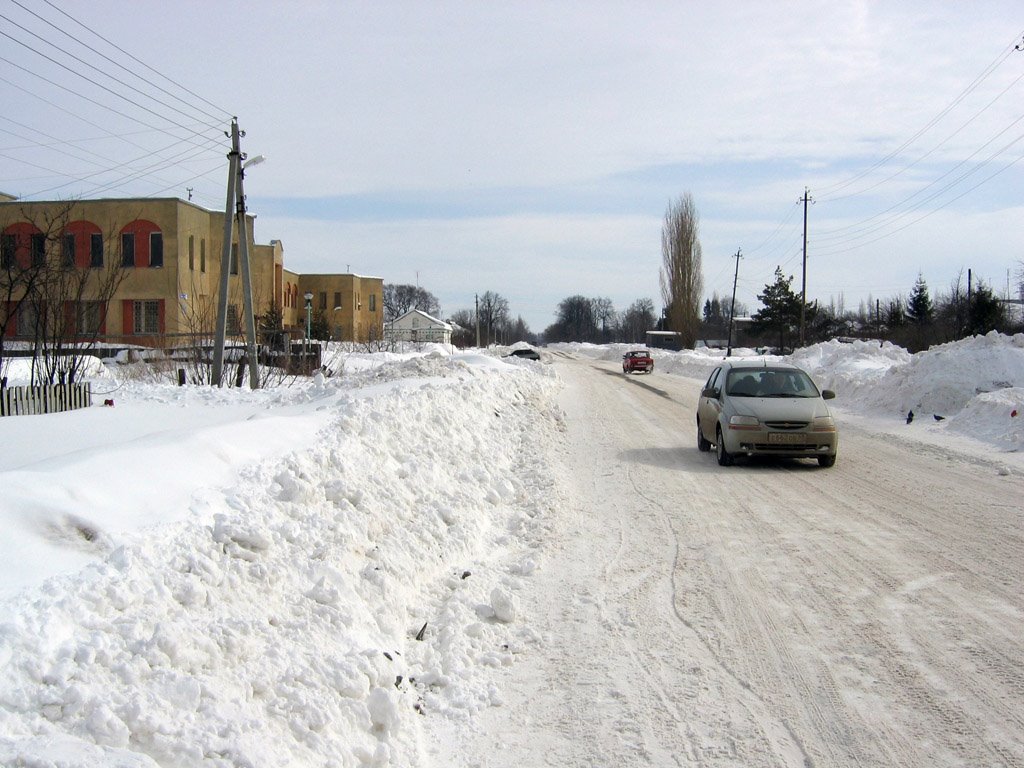 Рассказово, ул.Горького зимой