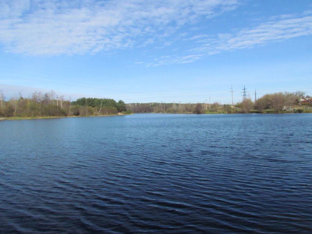 Ponds blue surface