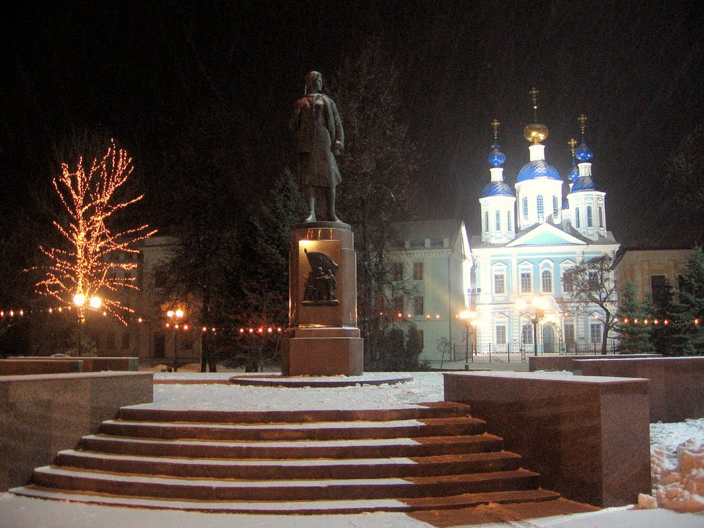 Космодемьянская ночью в метель