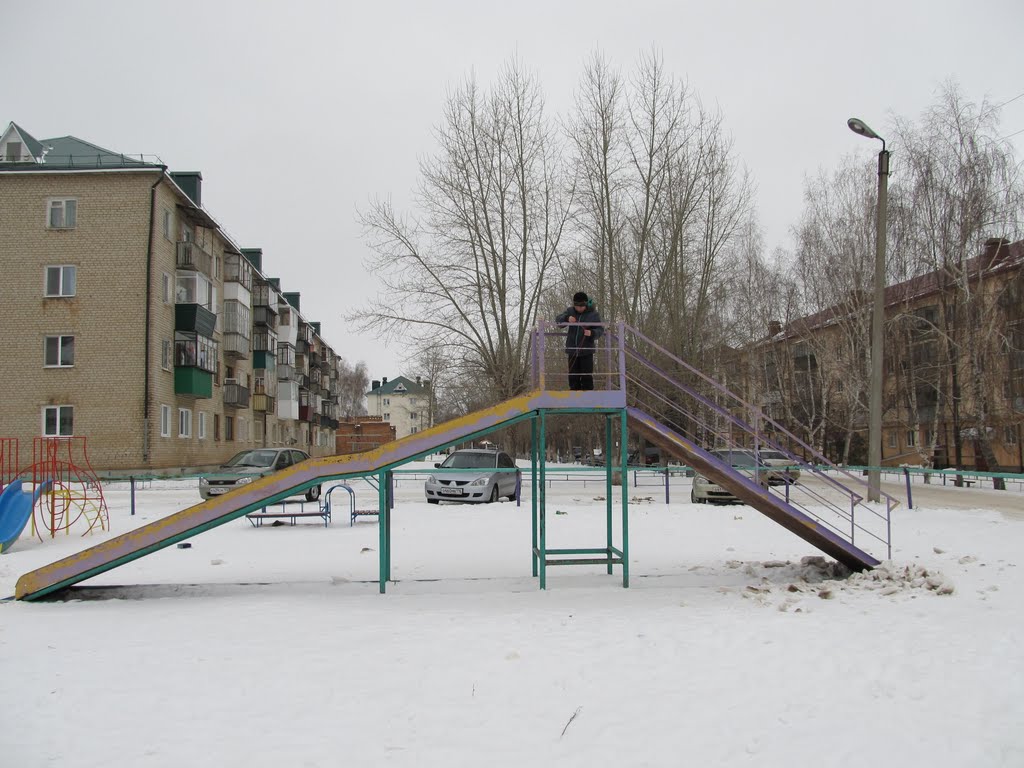 Зимний двор города Азнакаево, Республика Татарстан