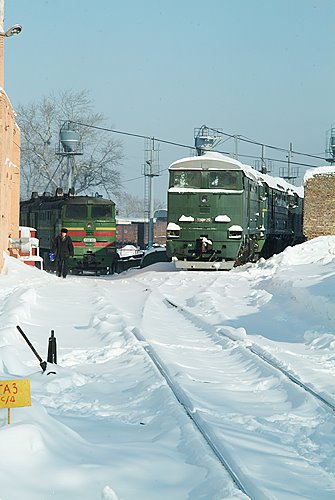 Locomotives in Yard, Bugulma
