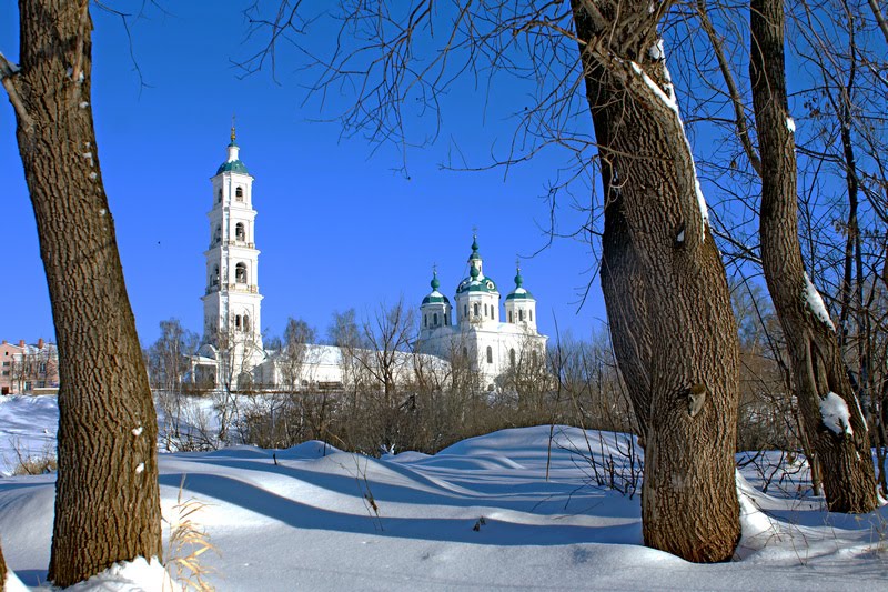 Спасский Собор. Вид с берега р. Тойма